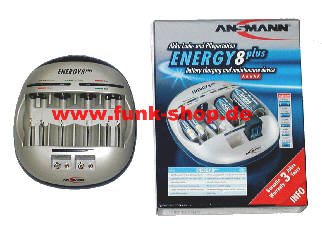 Universalladegert Ansmann Energy 8 plus fr bis zu acht NiCd oder NiMH-Akkus