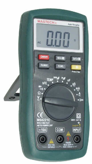 Auto-Range-Digitalmultimeter MS 8221 C mit Kapazittstest